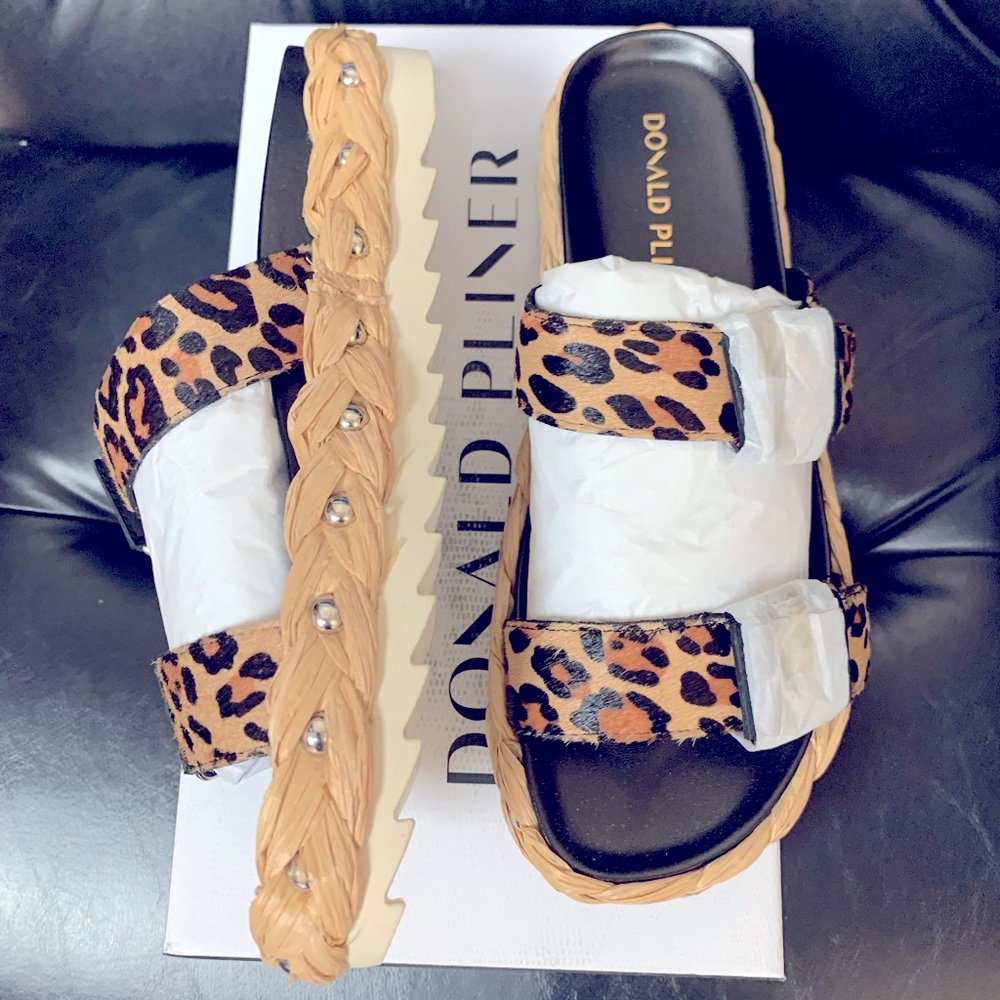 Donald Pliner Larabee Natural Leopard Print Sandal
